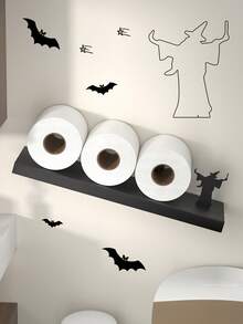 Toilet Paper Holder, Standing Toilet Roll Holder 3 - 4 Rolls With Heavy Base, Tissue Paper Roll Dispenser Storage Bathroom Black - Multicolor - View 2