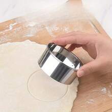 Bộ 3 khuôn làm bánh bao bằng thép không gỉ - Dụng cụ hoàn hảo để làm bánh bao, bánh ngọt, bánh quy và bánh nướng thơm ngon - Dụng cụ nhà bếp lý tưởng cho gia đình và nhà hàng. - Bạc - Xem 3