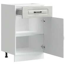 vidaXL Armadio da cucina Kalmar grigio béton bois d'ingénierie - Grigio - Visualizzare 5