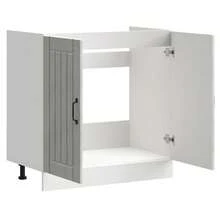 vidaXL Mueble bajo lavabo Lucca gris béton madera ingeniería - Gris - Ver 5