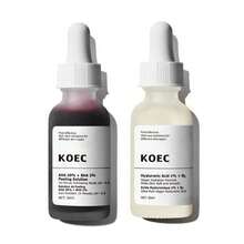 KOEC 1 液盎司 30% AHA + 2% BHA 焕肤爽肤水，1 液盎司 2% 玻尿酸 + B5 保湿双效精华 - 亮肤保湿护肤套装 - 銀色 - 查看 6