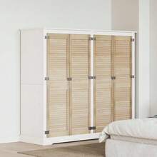 vidaXL Porta de Armário com 4 peças Naturel 140,5 x 2,1 x 39,5 cm - Castanho - Ver 1