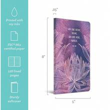 Softcover Journal – "Who Looks Outside, Dreams. Who Looks Inside, Awakens."- A Write Now Journal With 128 Lined Pages, 5\W X 8\H - 紫色外面 - 查看 3
