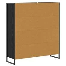 vidaXL Bibliothèque Chêne noir 99,5 x 30 x 108,5 cm Bois d'ingénierie - Noir - Voir 7