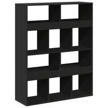vidaXL Cloison de separation black 100x33x125.5 cm wood engineering - nero - Visualizzare 2