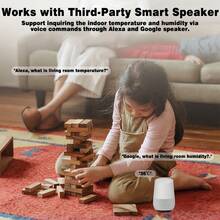 涂鸦智能WiFi温湿度传感器，兼容谷歌助手和Alexa。用手机即可查看温湿度。测量精准。