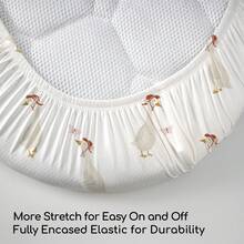 GLLQUEN BABY 3 件装女婴婴儿床单，弹力柔软舒适，贴合婴儿床垫（32 英寸 x 16 英寸），通用尺寸，适用于椭圆形和矩形床垫。