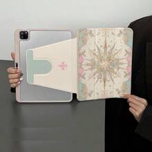 1 件复古华丽星形图案保护套 - 专为追求奢华优雅风格和精致设计的爱好者打造，翻盖式保护套带笔槽，兼容 iPad 10 代 10.9 英寸（2022 年款）/iPad Air 13 (M3 2025)/iPad Air 11 (M3 2025)/iPad Air 11 (M3 2025)/iPad 11 (A16 2025)，具备自动休眠/唤醒功能，兼容三星和小米设备。 - 粉色 - 查看 9