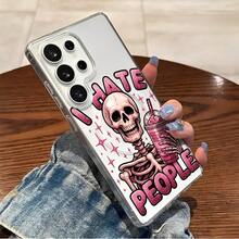 Pink Skull Magnetic Attraction Phone Case Suitable For Compatible With IPhone 17,16, 15, 14, 13, 12, 11, PRO MAX, PLUS ,Air,As Well As Galaxy S26/25/24/23/22 Ultra/ Edge /FE/+,A56/54/36/35/16/15/14,Fashionable Phone Cases - Nhiều màu - Xem 4