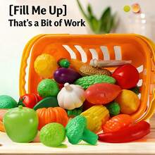 Đồ chơi cắt trái cây cho bé, bộ đồ chơi giáo dục, có thể cắt rau củ và trái cây, không tiếp xúc với thực phẩm, mô phỏng dụng cụ nhà bếp, không có cạnh sắc. - Nhiều màu - Xem 2