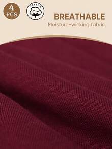 4Pcs Seamless Cotton Panties High Waist Women's Briefs Lifting Buttock High Elasticity Panty Comfortable & Breathable Women Lingerie - Nhiều màu - Xem 6