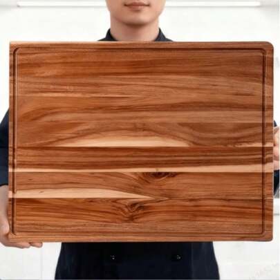 Durable High Quality Multi-Functional Chopping Board With Handle, Rust-Proof Cutting Board, Can Be Used As A Vegetable Board, Pizza Board, Cheese Pl, Suitable For Easter, Home Decoration, Cheese, Bread, Vegetables, Fruits, Desserts, Etc., Can Also Be Used For Kitchen Decoration. (Style Random)