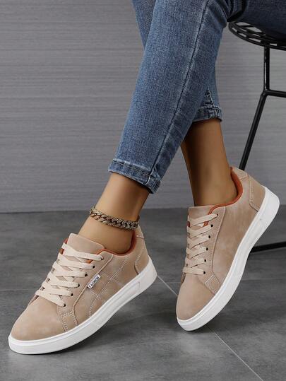 Plus Size Fashion Casual Women's Shoes,Classic Stylish Women Sports Shoes Lace-Up Running Shoes,Personalized Women Sneakers Street Casual Shoes