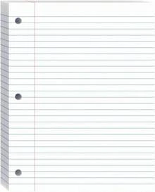 Loose Leaf Paper, 8.5x11 Wide Ruled, Lined Notebook Paper For 3 Ring Binders, White Binder Notebook, 3 Hole Punch Paper, Writing Pads, 100 Sheets\/Pack, 1 Pack - ColorB - 查看 1