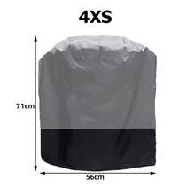 Funda para barbacoa de tela Oxford, funda impermeable para horno, funda protectora de jardín, resistente a los rayos UV, funda para parrilla de carbón de alta resistencia - gris 56x71cm - Ver 12