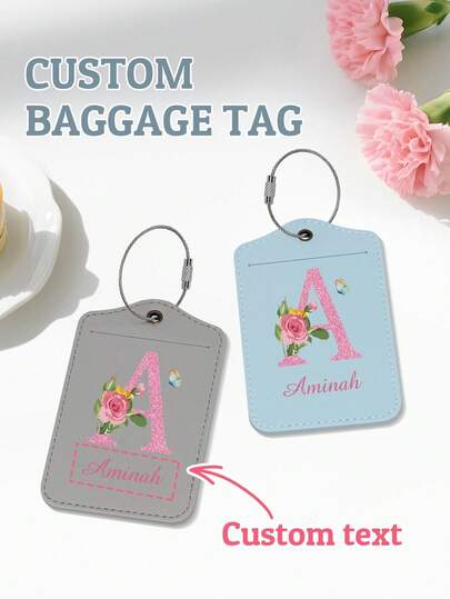 Customizable Airplane Design Luggage Tag, Can Print Your Name Or Birthday. Lightweight And Portable, Essential Travel Accessory. Suitable For Cruise Luggage Tag, Cruise Luggage Label, And Privacy Protection Cruise Luggage Tag.