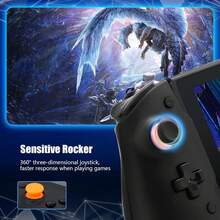 「Funny Holiday Gifts」Switch Controller Grip For Switch - Ergonomic Handheld Controller With Six-Axis Gyroscope, Twin Motor Vibration, Type-C Charging, Anti-Drift Design - Ideal For Travel & Long Play Sessions - Black - Black - View 5