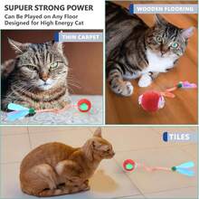 1pc Random Color Indoor Cat Interactive Toy, Automatic Cat/Kitten Toy, Suitable For Bored Indoor Adult Cats, Motion Activated USB Rechargeable Automatic Rotating Interactive Cat Ball Toy, Suitable For All Breeds And Sizes Of Cats, Automatic Moving Cat Ball, USB Rechargeable Interactive Ball, Durable Automatic Rotating Ball, Suitable As Cat Interactive Toy. - Dragonfly Gravity Ball - View 20