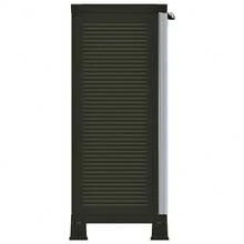 Armoire vidaXL en plastique 68x39x92 cm - Gris - Voir 4