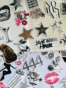 50张银色幸运女孩贴纸 防水卡通礼品装饰剪贴簿笔记本电脑行李箱吉他水杯手机壳DIY贴纸 - 彩色 - 查看 8