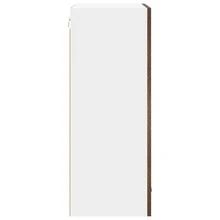 vidaXL Armadio sospeso Chêne fumé et Blanc 50 x 31 x 80 cm - Castano - Visualizzare 7