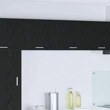 vidaXL Armoire suspendue 2 pcs Chêne noir et Blanc 50 x 31 x 40 cm - Noir - Voir 1