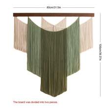 1件套流苏编织壁挂，波西米亚风格装饰挂毯，手工木板编织墙饰，背景墙，床头板装饰 - 如圖 - 查看 20