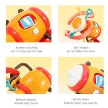 Baby Busy Milk Bottle Digital Cognitive Toy Calming Toy Bid623irectional Rotatable Pull Rope Toy With Whistle Device - Multicolor - View 8