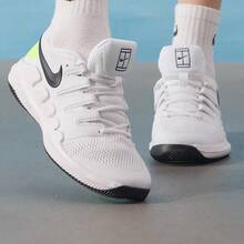 Nike Zapatillas de tenis versátiles y cómodas para entrenamiento VAPOR X para niños mayores - Blanco/Verde - Ver 6