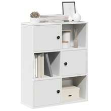 vidaXL Biblioteca blanca 60x24x76,5 cm ingeniería de madera - Blanco - Ver 1