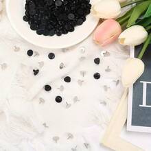 100 Pcs Rubber Blank Pin Backs Butterfly Clutch Backings Holder Tie Tacks Keepers Replacement With 9mm Length 10mm Width Lapel Enamel Pins For Craft Making - The Cap Has Spikes - View 3