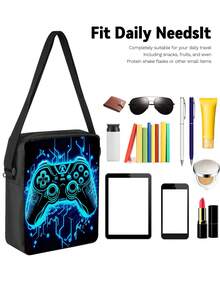 这款保温午餐袋印有游戏元素图案，非常适合保温，方便携带，适合上学、旅行、工作、办公室、野餐、徒步、海滩等场合，是送礼佳品。它防漏防水，便携易用，适用于大多数午餐袋和便当盒。 - 藍色 - 查看 7