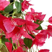 1件人造绿色植物藤蔓装饰，适用于婚礼装饰、客厅、卧室、餐厅、生日派对等家居装饰 - 玫紅色 - 查看 5