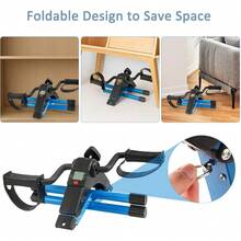 Mini Exercise Bike Pedal Exerciser With LCD Display Portable Folding Trainer Adjustable Resistance Leg Exercise Machine For Home Office Use - 綠色 - 查看 9