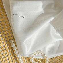1pc Translucent Curtain With Rod Pocket, Heat Insulation & UV Protection For Bedroom, Balcony, Living Room - White - View 5