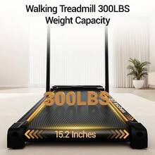 CURSOR FITNESS 3 In 1 Walking Pad Treadmill With 16% Incline, Folding Treadmill With Handle Bar, Portable Treadmills For Home Small, 300 Lbs Capacity - Black - View 9