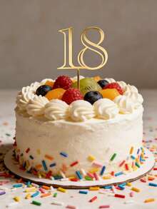 Plaques de décoration de gâteau, décorations de gâteau d'anniversaire, décorations d'anniversaire pour les 70e, 60e, 50e, 40e, 30e, 21e, 20e, 18e, 10e anniversaires, convenant aux hommes et aux femmes, décorations de fête d'anniversaire, décorations de fête de mariage - Multicolore - Voir 7