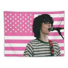 Mike Finn Wolfhard Celebrity Tapestry Thing Pink American Flag Print Stranger - Dorm Room Essential Wall Hanging For Bedroom & Living Room Decor - Nhiều màu - Xem 1