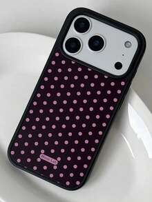 Simple Cute Pink Polka Dot Heart Stylish Phone Case Compatible With IPhone 17 Pro Max 17 Pro 17 16 Pro Max 16 Pro 16 15 Pro Max 15 Pro 15 14 Pro Max 14 Pro 14 13 Pro Max 13 Pro 13 12 Pro Max 12 Pro 12 11 Stylish Lovely Girl Shockproof Cover Gift - Pink Polka Dots - View 7