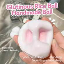 1pc Handmade Mochi Stress Relief Toy, Stretchable Soft Glutinous Rice Paste, Squeeze For Stress Relief, Thin Ice Skin, Moldable Mochi Texture, Ideal Gift For Office, Party, April Fools - Multicolor - View 6