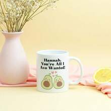 Funny Avocado Valentines Mug, Avo, Personalised Valentines , Boyfriend , Girlfriend , Happy Valentines Day Present Christmas Gifts - Đen 3 - Xem 6