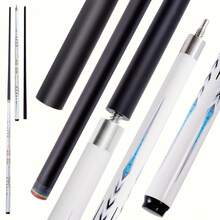 1pc Carbon Fiber Pool Cue Stick, 1/2 Piece, 11.5mm Tip, 58 Inch Length, 20 Oz Weight, White Line Grip Design, Suitable For Chinese 8-Ball And American 9-Ball, Unisex, Perfect Gift For Father Or Men - White - View 6