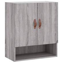 vidaXL Armário mural sonoma cinza 60x31x70 cm engenharia de madeira - Cinza - Ver 2