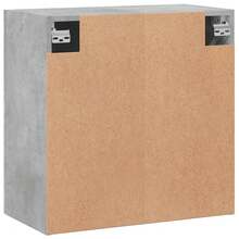 vidaXL Armoire murale gris béton 60x31x60 cm ingénierie du bois - Gris - Voir 8