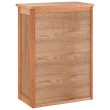 vidaXL Armário mural de salle de bain 42x23x60cm Bois maciço de noyer - Castanho - Ver 6