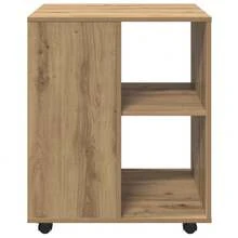 vidaXL Armario roulante chêne artesanal 60x53x72 cm ingeniería de madera - Marrón - Ver 5
