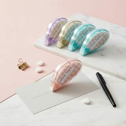 4 Packs Double-Sided Adhesive Rolls For Students And Kids Handicrafts (Applicable Scenarios: Scrapbook Tape, General-Purpose Adhesive Tape, Scrapbook Roller-Style Supplies, Diary Decoration, Office & Teaching Supplies; Suitable For Adults And Students), Specification: 0.3 Inches * 26 Feet