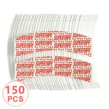 150片装防水强力假发胶带双面胶强力胶带，适用于蕾丝假发、头套替换，批发 - 白色 - 查看 12