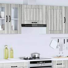 vidaXL Armario mural de cocina Lucca sonoma gris madera ingeniería - Gris - Ver 4