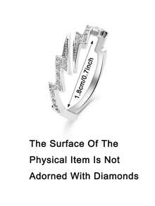1pc Fashionable Niche Lightning Bolt Ring, Men's Accessory